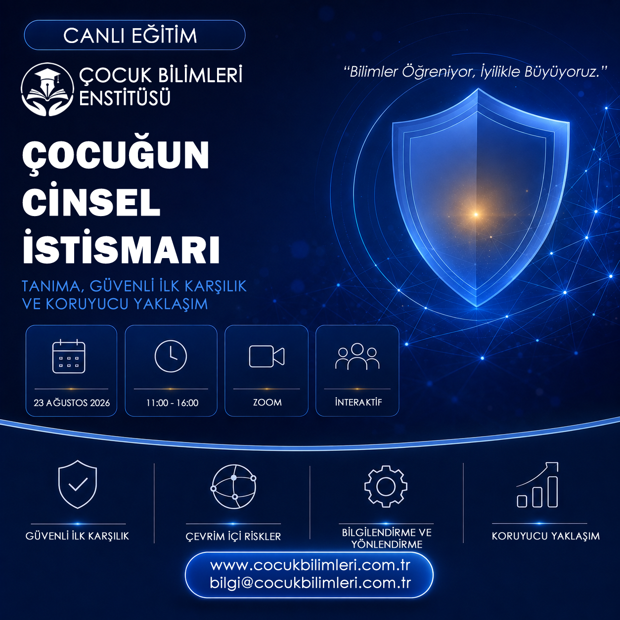 Çocuğun Cinsel İstismarı canlı online eğitim kapak görseli